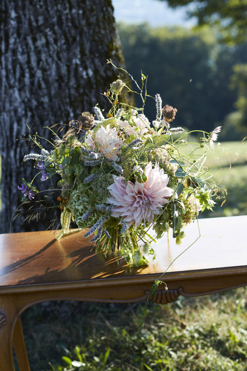 Slowflowerworkshop, Blütentanz im Herbst: gebundene Werkstücke